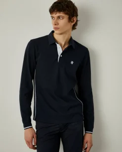 Polo slim fit de manga comprida