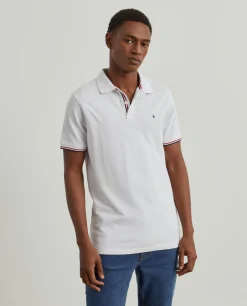 Polo slim fit em algodão
