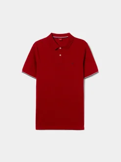 Polo slim fit em algodão