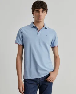 Polo slim fit em algodão