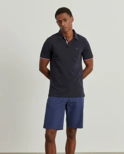 Polo slim fit em algodão