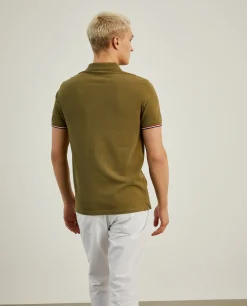 Polo slim fit em algodão