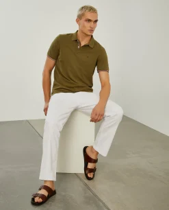 Polo slim fit em algodão