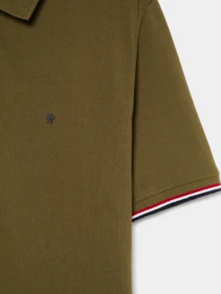 Polo slim fit em algodão