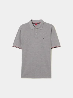 Polo slim fit em algodão
