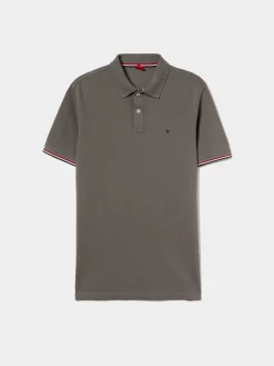 Polo slim fit em algodão