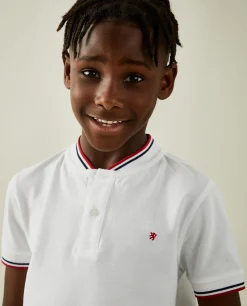 Polo slim fit em algodão