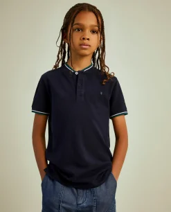 Polo slim fit em algodão