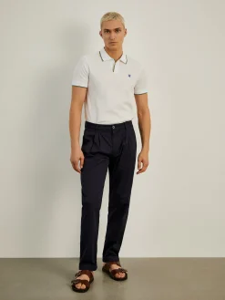 Polo slim fit sem botões