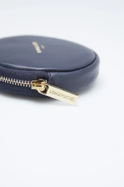 Porta-moedas circular 100% pele