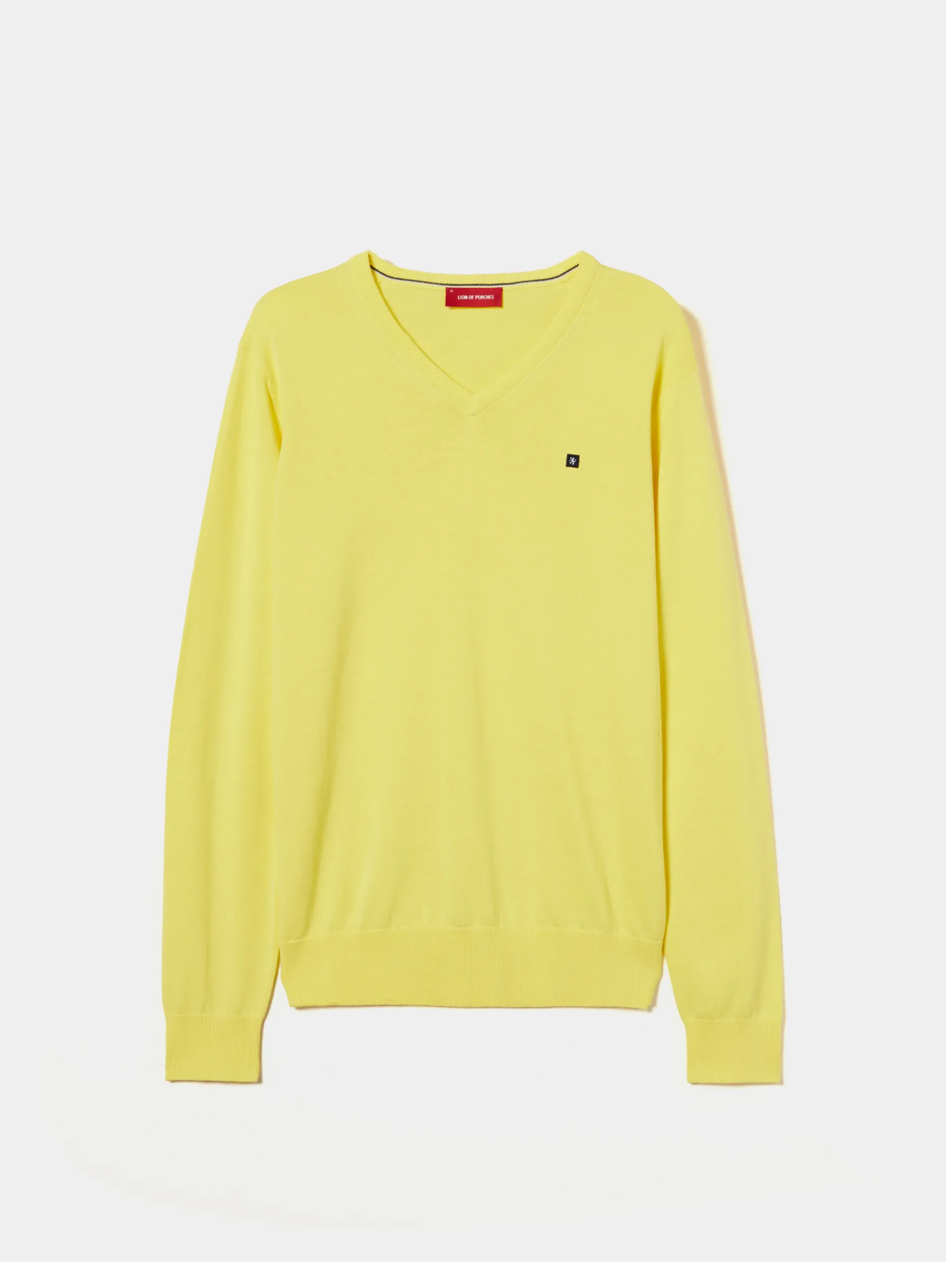 Pullover de algodão com decote em V