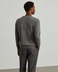 Pullover de lã decote em V