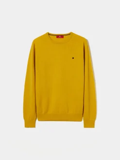 Pullover de lã gola redonda