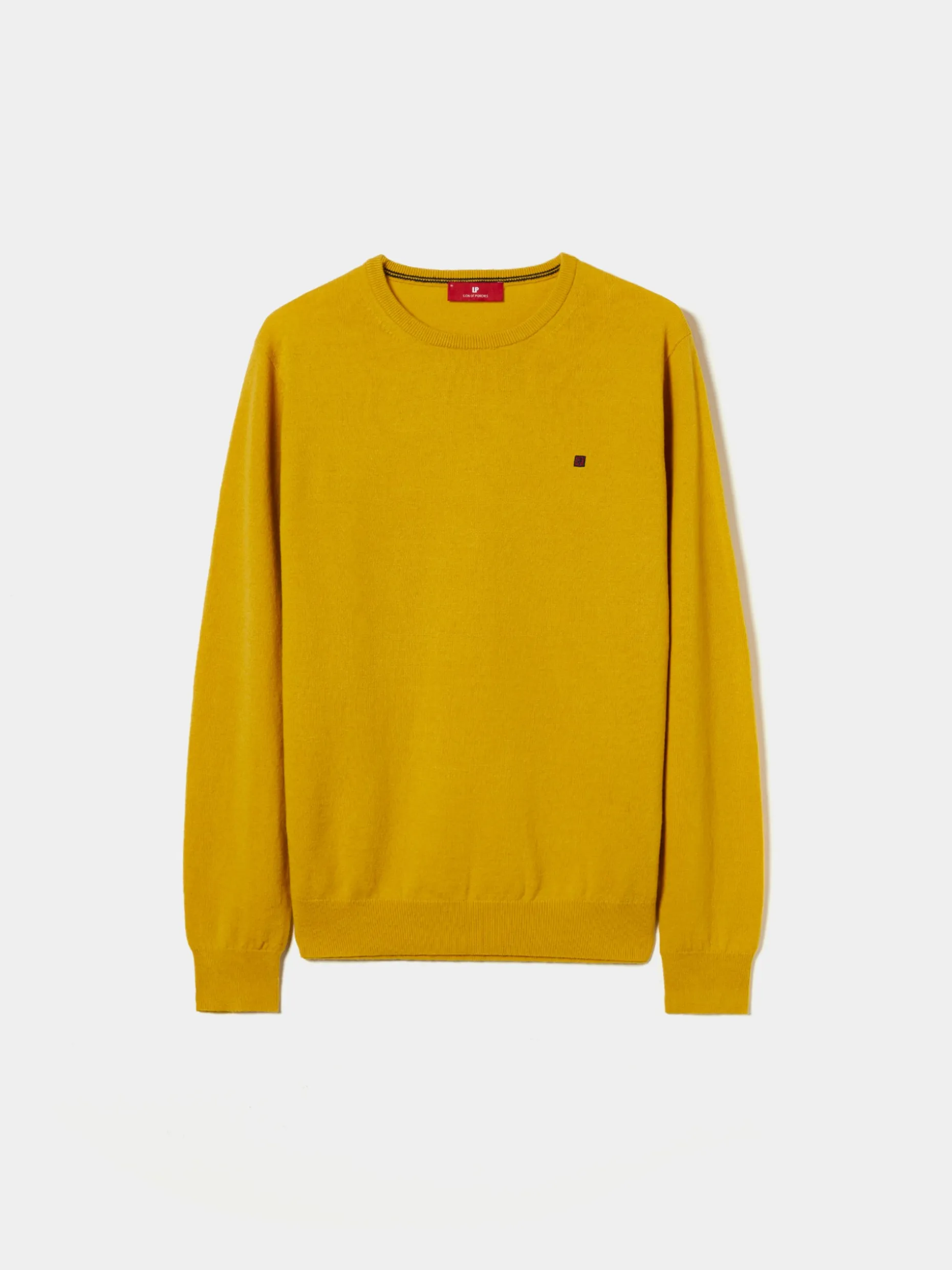 Pullover de lã gola redonda