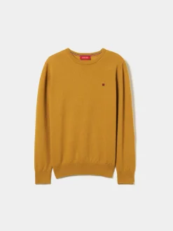 Pullover decote redondo em lã