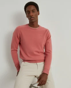 Pullover decote redondo em lã