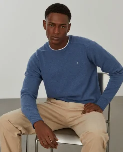 Pullover decote redondo em lã