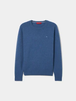 Pullover decote redondo em lã