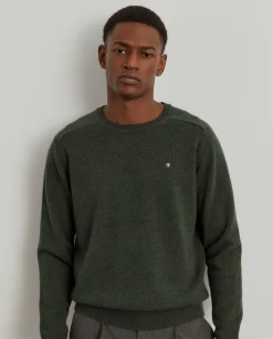 Pullover decote redondo em lã