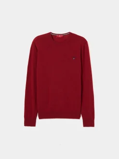 Pullover decote redondo mistura de lã