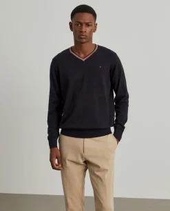 Pullover em algodão e caxemira