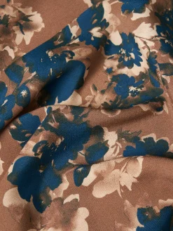 Saia comprida evasé com estampado