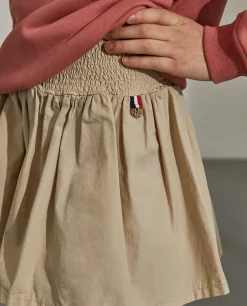 Saia curta com cintura elástica