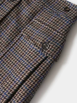 Saia curta em fazenda com padrão pata de galo