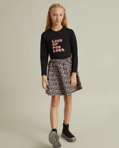 Saia reversível com cintura elástica