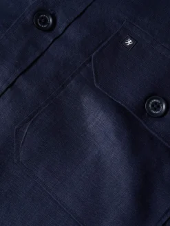 Sobrecamisa com bolsos 100% linho