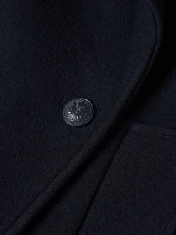 Sobretudo cruzado oversize mistura de lã