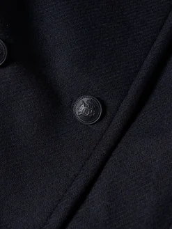 Sobretudo de lã com trespasse