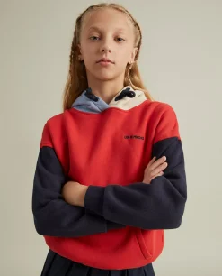 Sweater color block com capuz