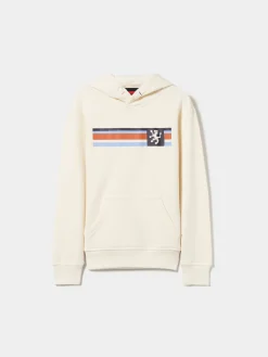 Sweater com capuz e estampado