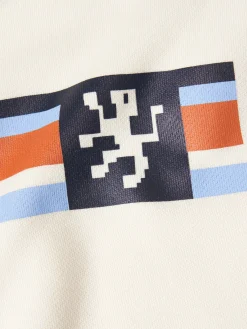 Sweater com capuz e estampado