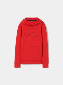 Sweater com capuz e logotipo