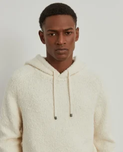 Sweater com capuz em malha estruturada