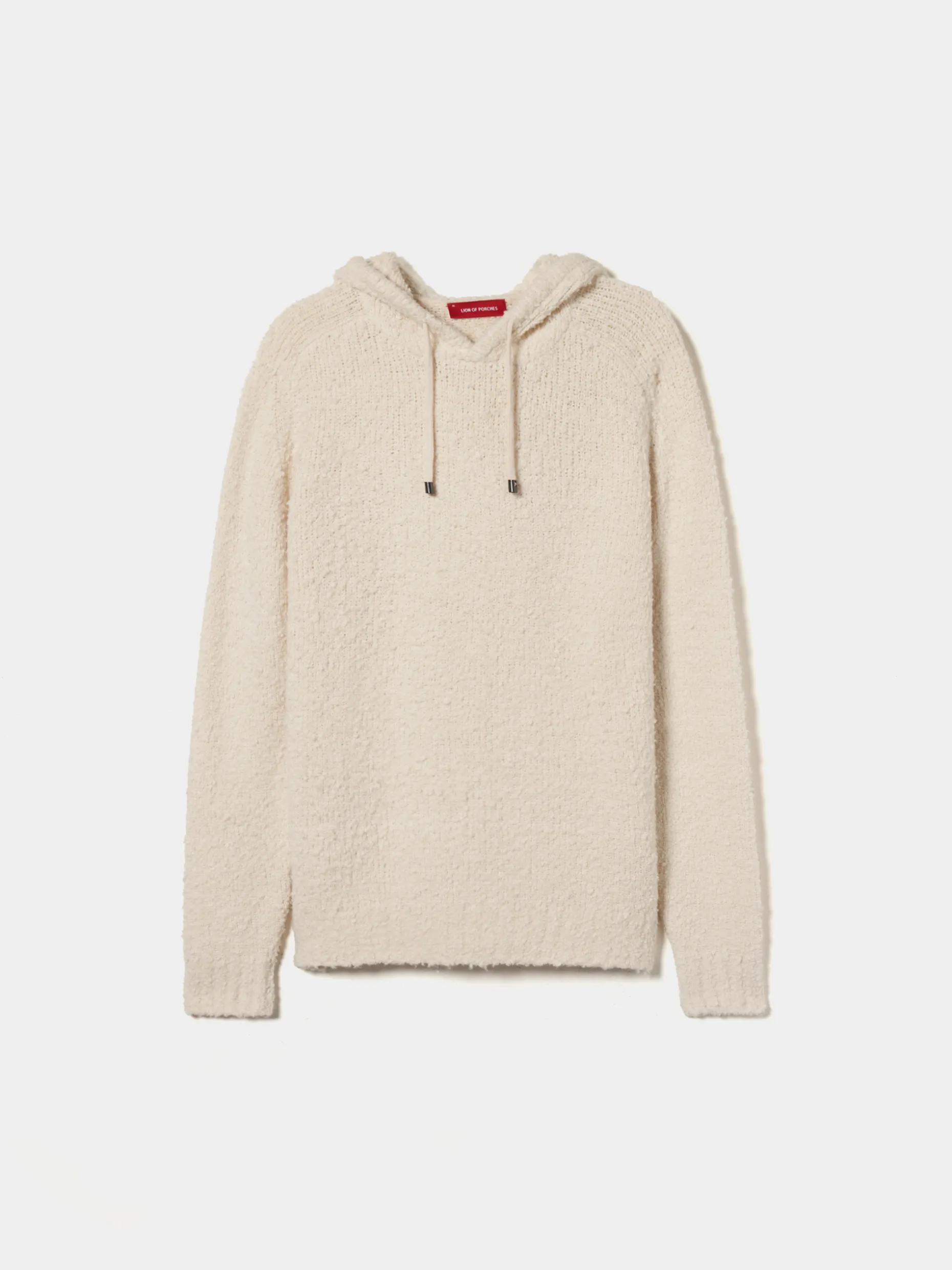 Sweater com capuz em malha estruturada