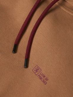 Sweater com capuz em malha piqué