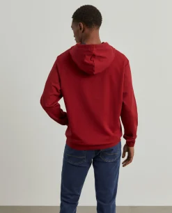 Sweater com estampado e capuz