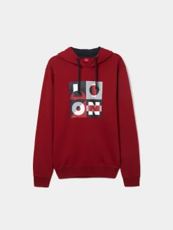 Sweater com estampado e capuz