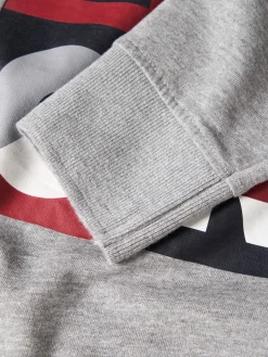 Sweater com estampado e capuz