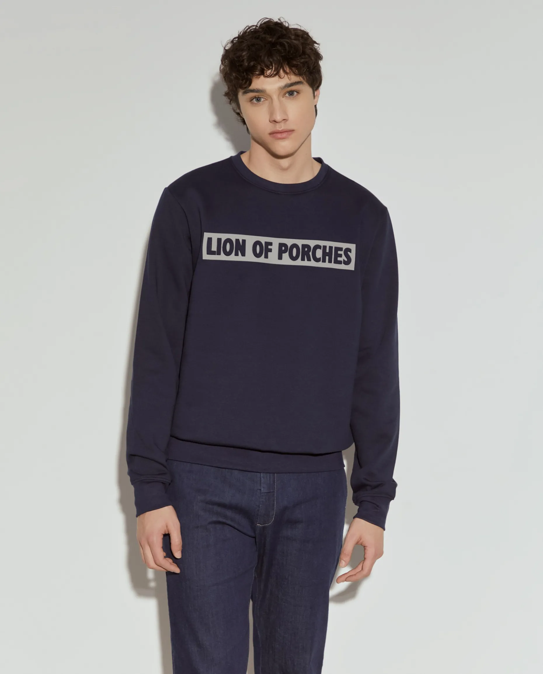 Sweater com estampado e interior polar