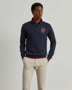 Sweater com fecho em algodão