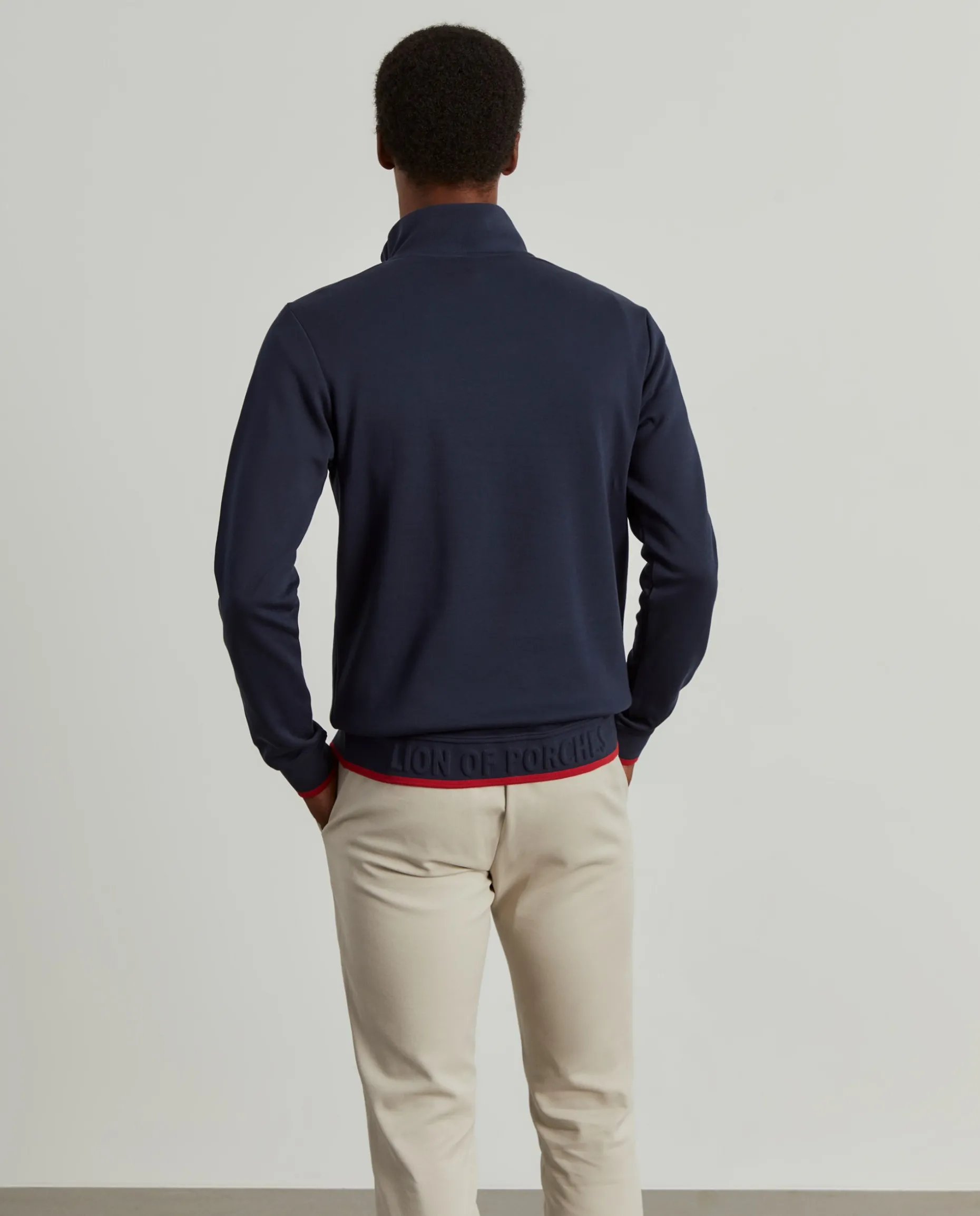 Sweater com fecho em algodão