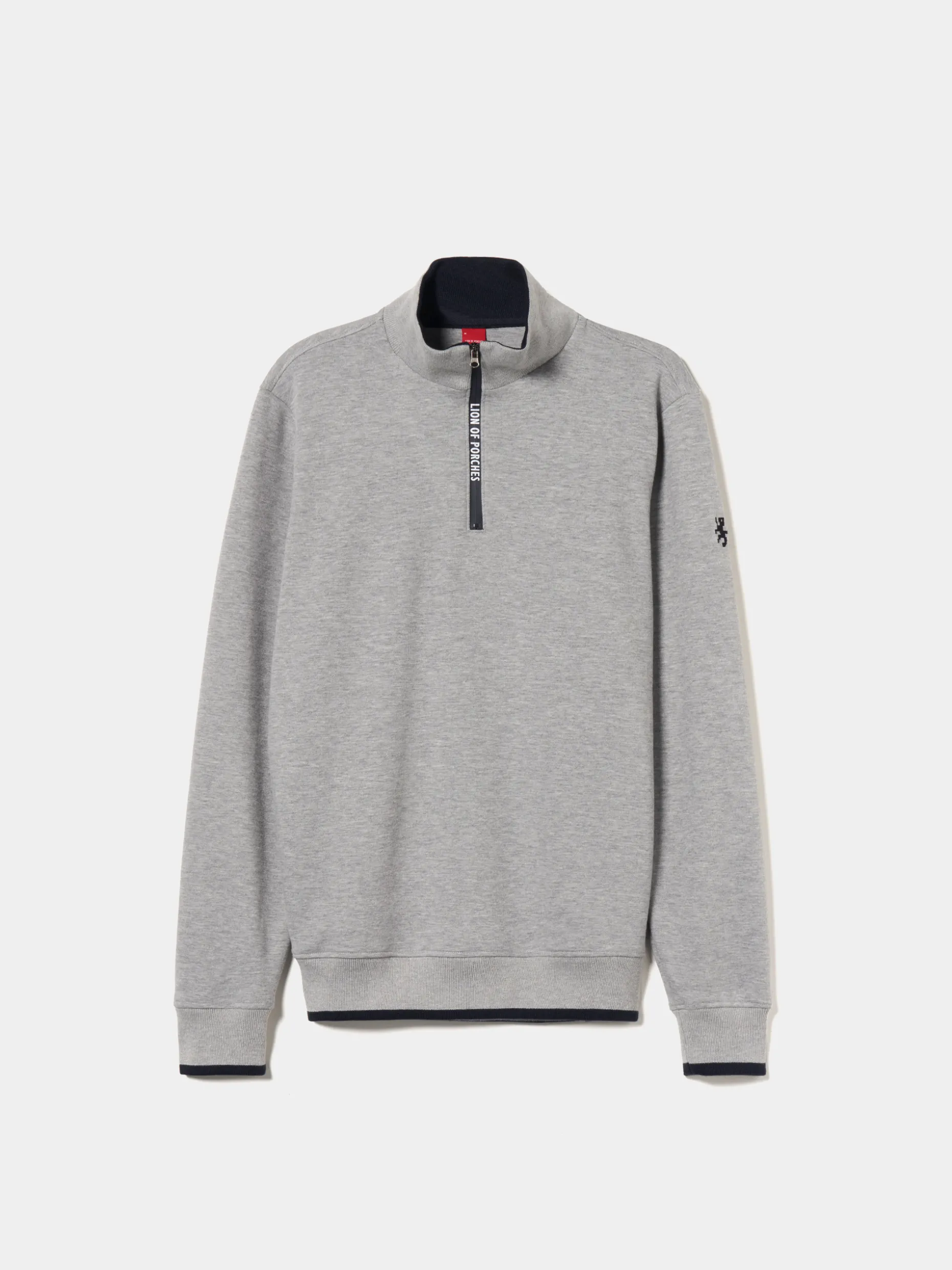 Sweater com fecho em contraste