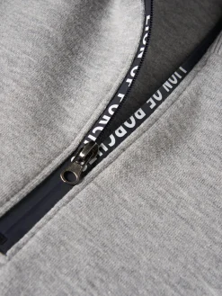 Sweater com fecho em contraste