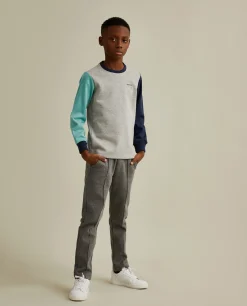 Sweater de algodão color block