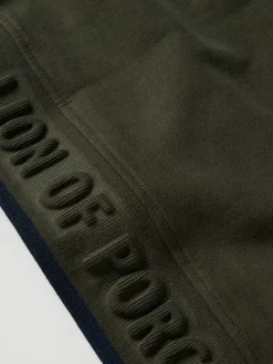 Sweater de algodão com botões e meio fecho