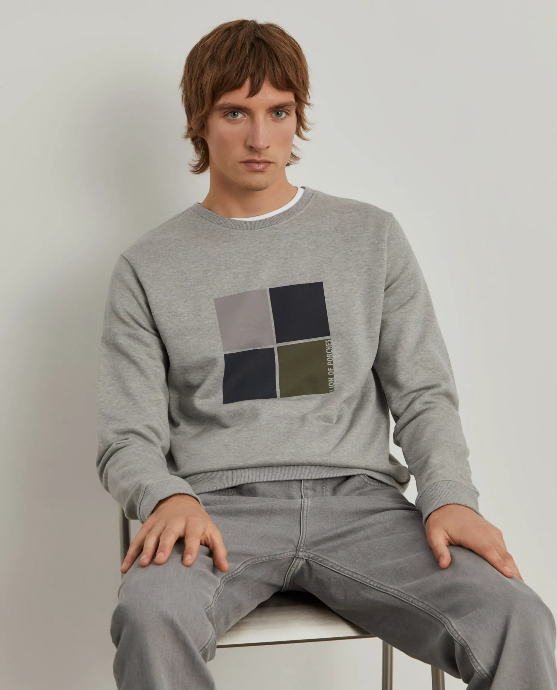 Sweater de algodão com estampado